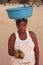 Local woman selling fruits at Boca Chica beach