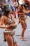 Local women dancing during Festival of the Virgin de la Candelaria in Lima, Peru