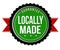 Locally made sticker or badge