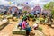 Locals in cemetery, Giant kite festival, Santiago Sacatepequez,