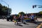 Locals of Oakdale, California represent the LGBT community with a Pride float in the parade.