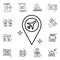 Location, airplane icon. Airport icons universal set for web and mobile