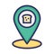 Location, bakery shop location, bakery address, navigation fully editable vector icons