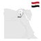 Location Beni Suef Governorate on map Egypt. 3d location sign similar to the flag of  Beni Suef. Quality map  with  provinces Egyp