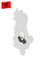 Location Berat  County  on map Albania. 3d location sign similar to the flag of  Berat County. Quality map  with  Regions of the A