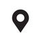 Location - black icon on white background vector illustration for website, mobile application, presentation, infographic. Concept