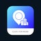 Location, Building, Hotel Mobile App Button. Android and IOS Glyph Version