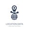 location data icon. Trendy flat vector location data icon on white background from Maps and Locations collection