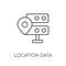 location data linear icon. Modern outline location data logo con