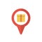 Location delivery vector flat color icon