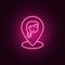 the location of a friend icon. Elements of Friendship in neon style icons. Simple icon for websites, web design, mobile app, info