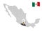 Location of  Guerrero on map Mexico. 3d location sign of  Guerrero. Quality map with  provinces of  Mexico