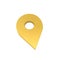 Location Icon 3D Render Gold Color, 3D Illustration, Address Icon