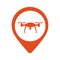 Location icon. Drone flat eps 10