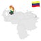 Location Lara  State  on map Venezuela. 3d location sign similar to the flag of  Lara. Quality map  with  Regions of the Venezuela