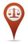 Location lawyer balance icon