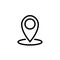 Location line icon vector. Pin vector sign