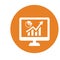 Location, locate us, navigation icon. Orange vector sketch. 65