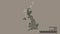 Location of London, region of United Kingdom,. Satellite