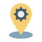 Location management, Gps management, location marker, location settings fully editable vector icon