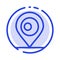 Location, Map, Bangladesh Blue Dotted Line Line Icon