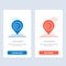 Location, Map, Bangladesh  Blue and Red Download and Buy Now web Widget Card Template