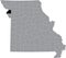 Location map of the Buchanan County	of Missouri, USA