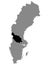Location Map of Dalarna County