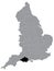 Location Map of Dorset Ceremonial County Lieutenancy Area