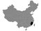 Location Map of Fujian Province