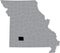Location map of the Greene County of Missouri, USA
