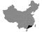 Location Map of Guangdong Province