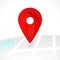 Location map icon, gps pointer mark