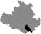 Location map of the Leuben district of Dresden, Germany