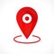 Location map navigation icon, gps pointer mark