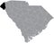 Location map of the Oconee County of South Carolina, USA