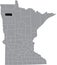 Location map of the Pennington County of Minnesota, USA