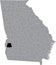 Location map of the Randolph county of Georgia, USA