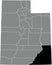 Location map of the San Juan County of Utah, USA