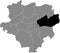 Location map of the Stadtbezirk Brackel district of Dortmund, Germany