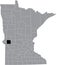 Location map of the Stevens County of Minnesota, USA