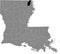 Location map of the West Carroll Parish of Louisiana, USA