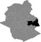 Location map of the Woluwe-Saint-Pierre Sint-Pieters-Woluwe municipality of Brussels, Belgium