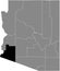 Location map of the Yuma county of Arizona, USA