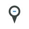 Location marker minus pin place pointer position icon