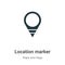 Location marker vector icon on white background. Flat vector location marker icon symbol sign from modern maps and flags