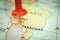 Location Paraguay, red push pin on the travel map, marker and point close-up, tourism and trip concept, South America