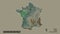 Location of Pays de la Loire, region of France,. Relief