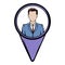 Location people icon cartoon