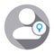 Location people pin user icon